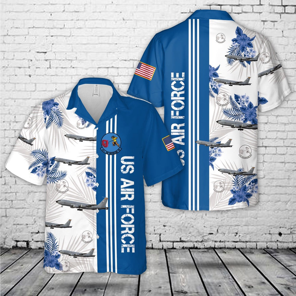 US Air Force Hawaiian Shirt, US Air Force Arizona 197th Air Refueling Squadron KC-135R Stratotanker Hawaiian Shirt