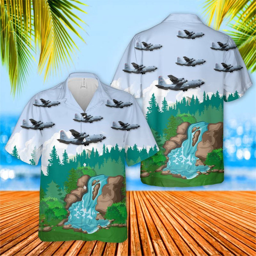 US Air Force Hawaiian Shirt, US Air Force Arkansas 154th Training Squadron C-130H Hercules Hawaiian Shirt