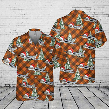 US Air Force Hawaiian Shirt, US Air Force B-58A Hustler (AF Serial No. 59-2458), The Cowtown Hustler Christmas Pocket Hawaiian Shirt