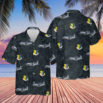 US Air Force Hawaiian Shirt, US Air Force California 129th Rescue Wing HC-130J Combat King II Hawaiian Shirt