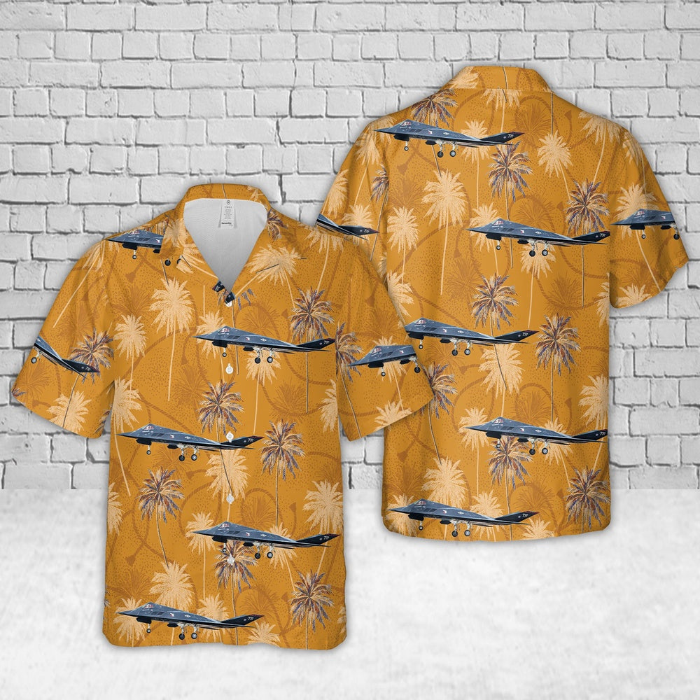 US Air Force Hawaiian Shirt, US Air Force F-117A F-117 Nighthawk (Stealth Fighter) 40 Years of Owning the Night Hawaiian Shirt