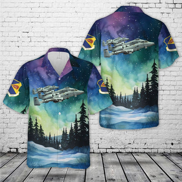 US Air Force Hawaiian Shirt, US Air Force Fairchild Republic A-10s Thunderbolt II 355th Fighter Wing Hawaiian Shirt
