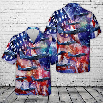 US Air Force Hawaiian Shirt, US Air Force Kentucky C-130H Hercules, 4th Of July Hawaiian Shirt