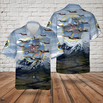 US Air Force Hawaiian Shirt, US Air Force McDonnell Douglas F-15E Strike Eagle Of 307th Fighter Squadron Stingers Hawaiian Shirt