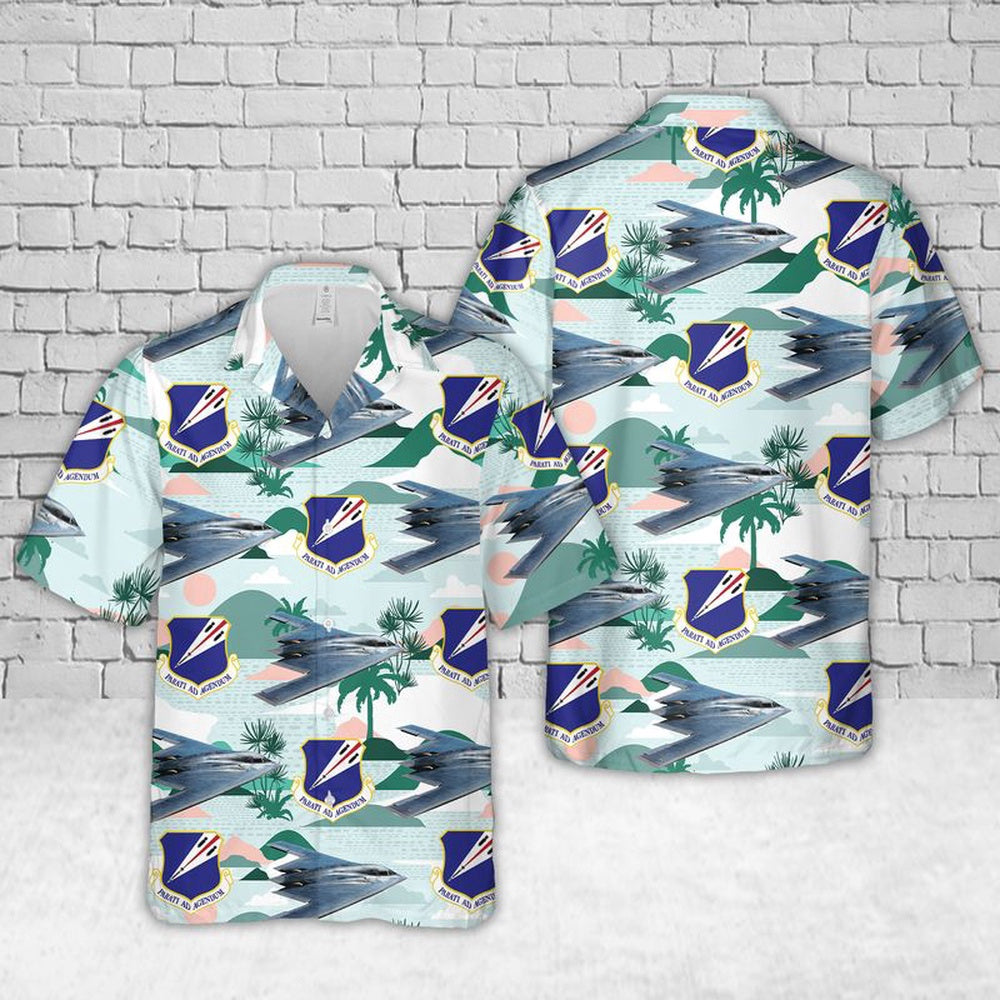 US Air Force Hawaiian Shirt, US Air Force Missouri Air National Guard, 131st Bomb Wing B-2 Spirit Hawaiian Shirt