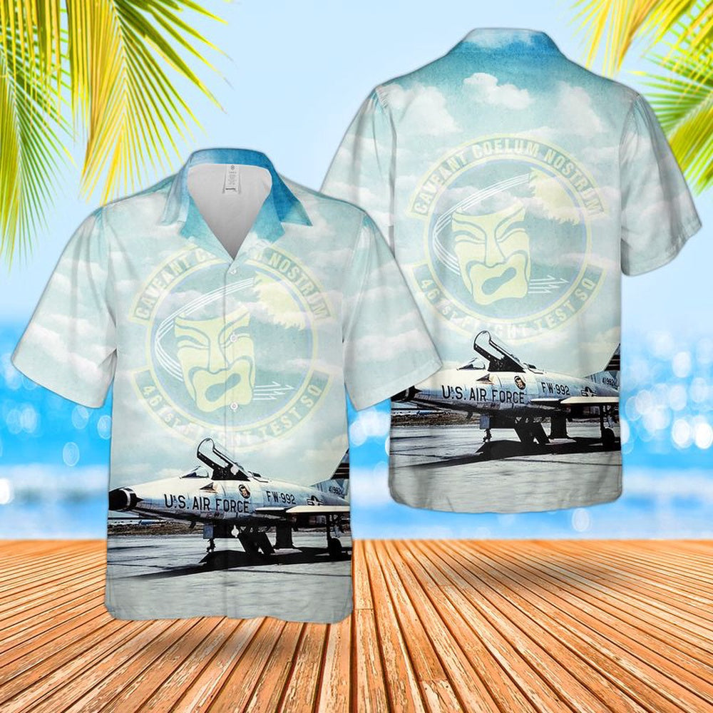 US Air Force Hawaiian Shirt, US Air Force North American F-100C Super Sabre Of 461st Flight Test Squadron Hawaiian Shirt