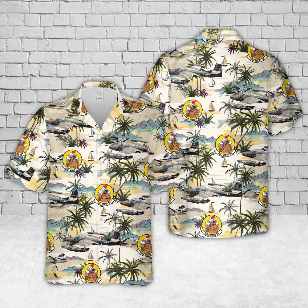 US Air Force Hawaiian Shirt, US Air Force OA-37B Dragonfly aircraft from the 169th Tactical Air Support Squadron Hawaiian Shirt