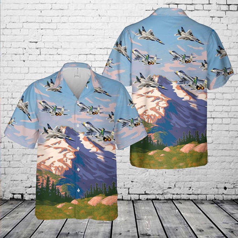 US Air Force Hawaiian Shirt, US Air Force Oregon F-15 Eagle Hawaiian Shirt