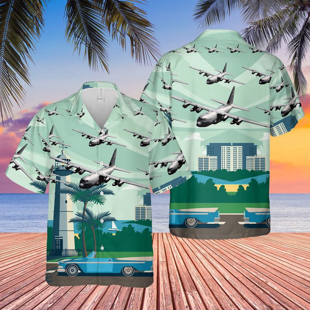 US Air Force Hawaiian Shirt, US Air Force WC-130J Of 53rd Weather Reconnaissance Squadron Hawaiian Shirt