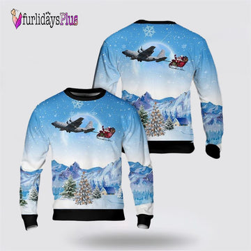 US Air Force Lockheed C-141 Starlifter Christmas Sweater, Christmas Gift For Military Personnel