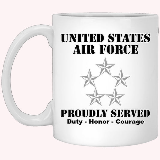 US Air Force O-10 General of the Air Force GAF O10 General Officer Ranks White Coffee Mug