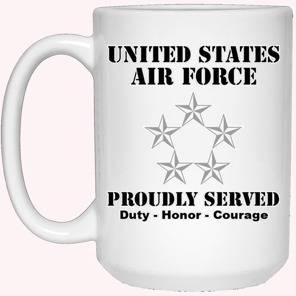 US Air Force O-10 General of the Air Force GAF O10 General Officer Ranks White Coffee Mug
