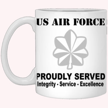 US Air Force O-5 Lieutenant Colonel Lt Co O5 Field Officer Ranks Proudly Served Core Values White Mug