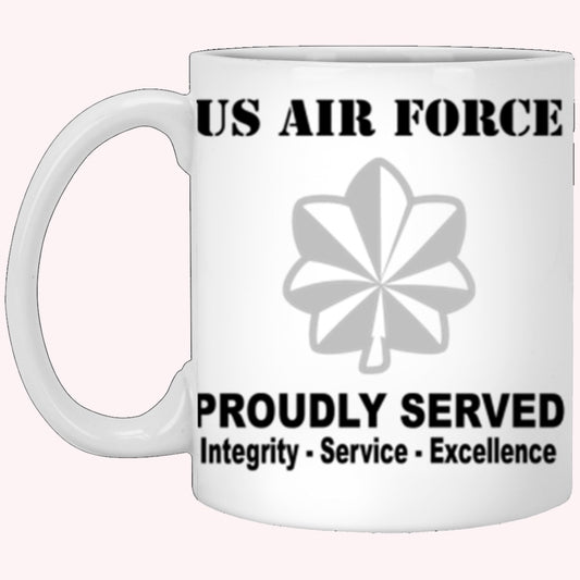 US Air Force O-5 Lieutenant Colonel Lt Co O5 Field Officer Ranks Proudly Served Core Values White Mug