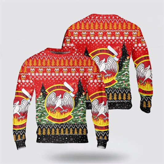 US Air Force Reserves 64th Tactical Airlift Squadron Christmas Sweater 3D, Sweater For Military Personnel