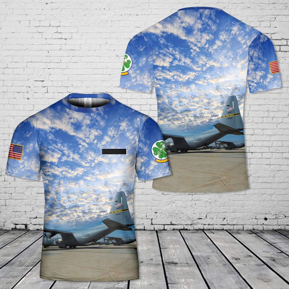 US Air Force T Shirt, Custom Name US Air Force 774th Expeditionary Airlift Squadron Weasel Squadron 3D T Shirt