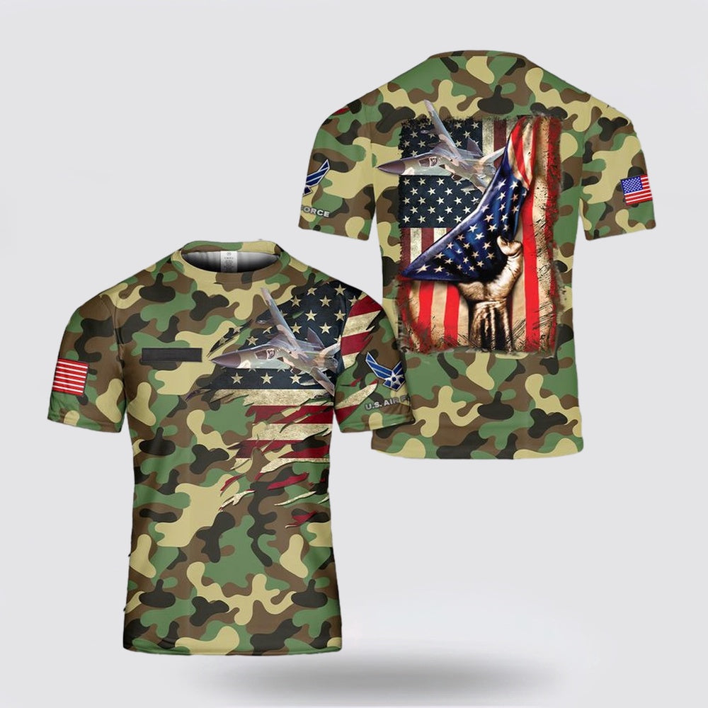 US Air Force T Shirt, Custom Name US Air Force General Dynamics F-111 Aardvark 3D T-shirt