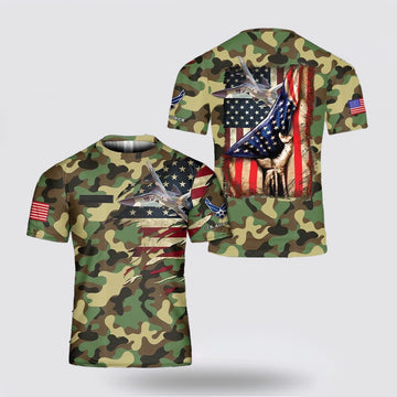 US Air Force T Shirt, Custom Name US Air Force General Dynamics F-111 Aardvark 3D T-shirt