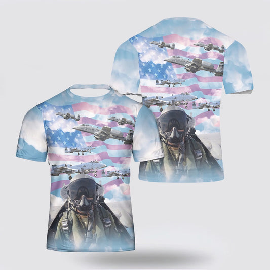 US Air Force T Shirt, US Air Force A-10 Thunderbolt II pilots of the 25 Fighter Squadron 3D T Shirt, US Air Force Shirt
