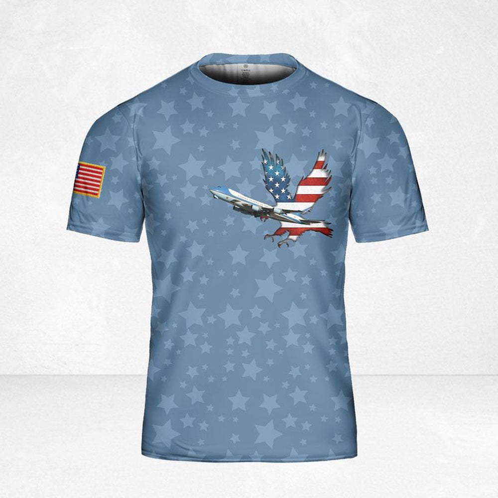 US Air Force T Shirt, US Air Force Boeing VC-25A (747-2G4B) 3D Printed T-shirt, US Air Force Shirt