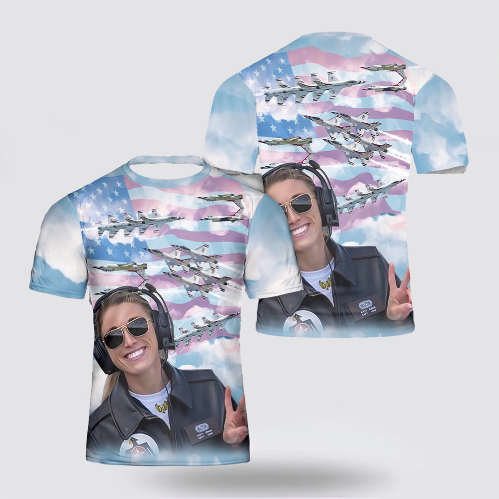 US Air Force T Shirt, US Air Force Thunderbirds Agent 12 3D T Shirt, US Air Force Shirt