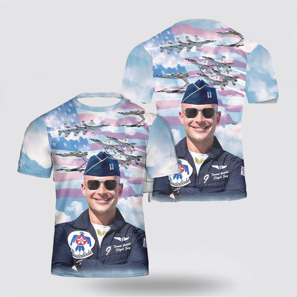 US Air Force T Shirt, US Air Force Thunderbirds Angry 9 3D T Shirt, US Air Force Shirt
