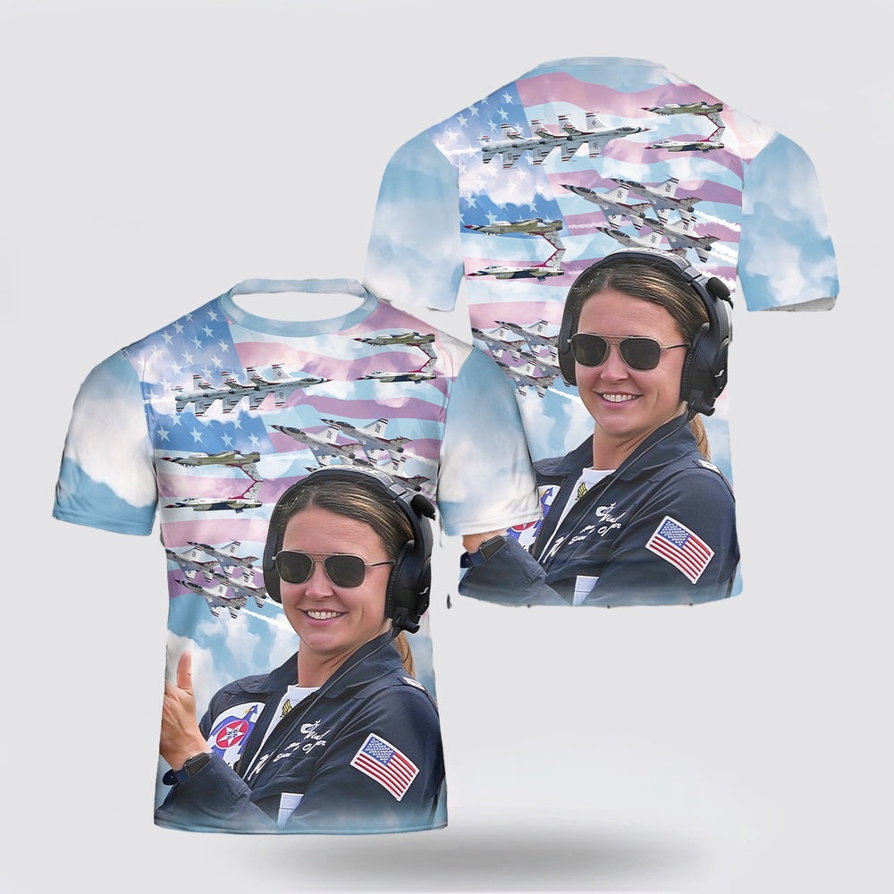 US Air Force T Shirt, US Air Force Thunderbirds Smoke 10 3D T Shirt, US Air Force Shirt