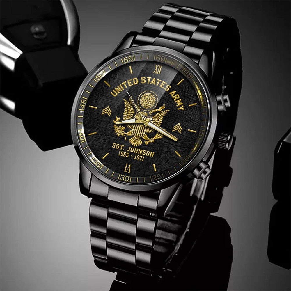 US Army Watch Personalized Your Name Rank And Year, Watches For Soldie ...