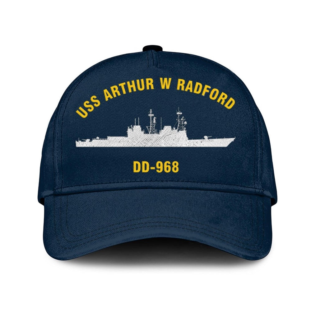 US Navy Ball Caps, Uss Arthur W Radford Dd-968 Classic Baseball Cap, Custom Embroidered Us Navy Ships Classic Cap, Navy Veteran Ball Caps