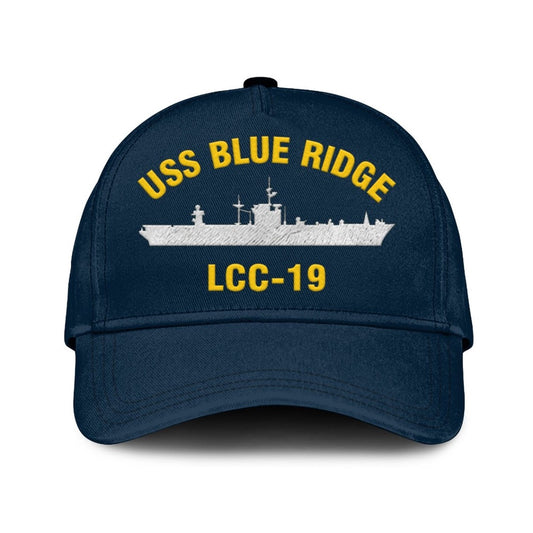US Navy Ball Caps, Uss Blue Ridge Lcc-19 Classic Cap, Custom Embroidered Us Navy Ships Classic Baseball Cap, Navy Veteran Ball Caps