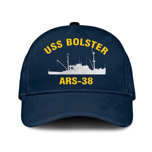 US Navy Ball Caps, Uss Bolster Ars-38 Classic Baseball Cap, Custom Embroidered Us Navy Ships Classic Cap, Navy Veteran Ball Caps
