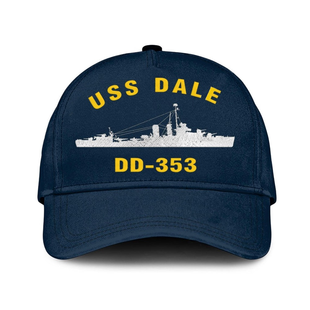 US Navy Ball Caps, Uss Dale Dd-353 Classic Baseball Cap, Custom Embroidered Us Navy Ships Classic Cap, Navy Veteran Ball Caps