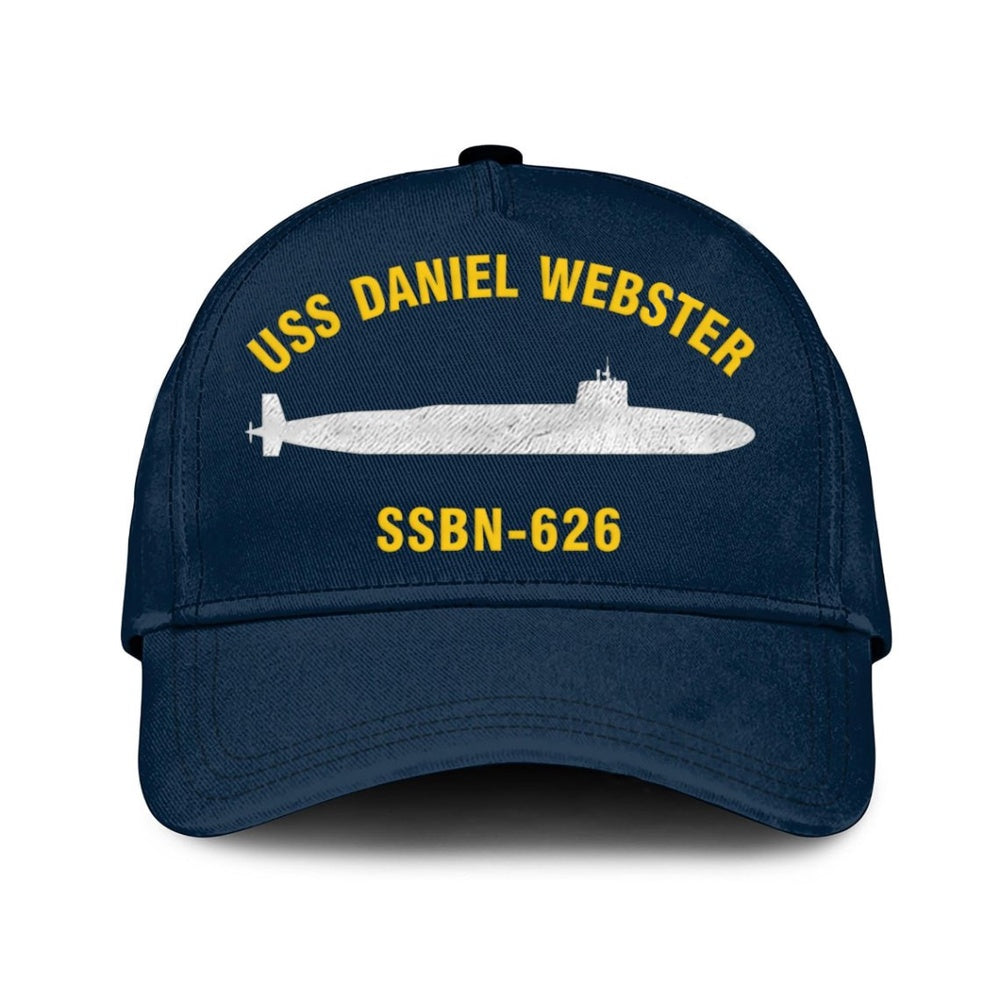 US Navy Ball Caps, Uss Daniel Webster Ssbn-626 Classic Baseball Cap, Custom Embroidered Us Navy Ships Classic Cap, Navy Veteran Ball Caps