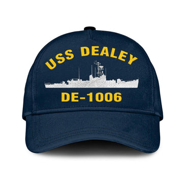 US Navy Ball Caps, Uss Dealey De-1006 Classic Baseball Cap, Custom Embroidered Us Navy Ships Classic Cap, Navy Veteran Ball Caps