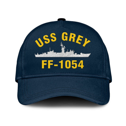 US Navy Ball Caps, Uss Grey Ff-1054 Classic Cap, Custom Embroidered Us Navy Ships Classic Baseball Cap, Navy Veteran Ball Caps