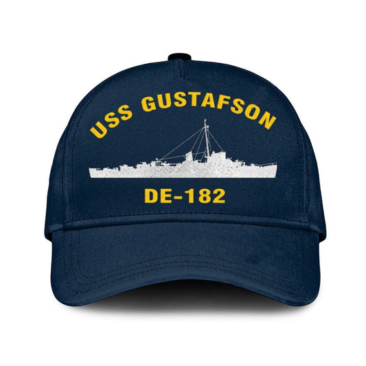 US Navy Ball Caps, Uss Gustafson De-182 Classic Baseball Cap, Custom Embroidered Us Navy Ships Classic Cap, Navy Veteran Ball Caps