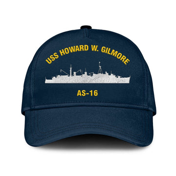 US Navy Ball Caps, Uss Howard W Gilmore As-16 Classic Cap, Custom Embroidered Us Navy Ships Classic Baseball Cap, Navy Veteran Ball Caps