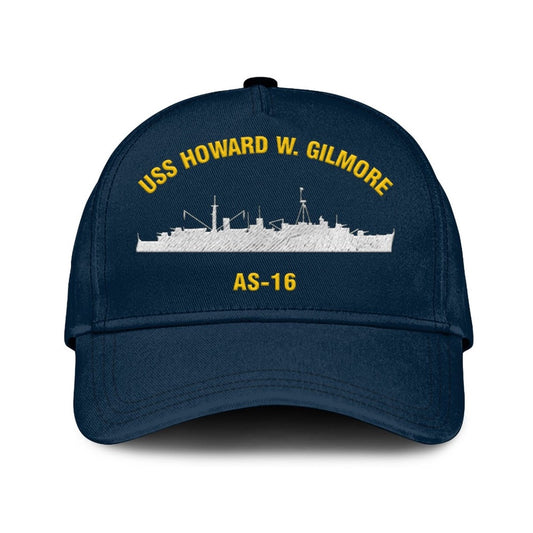 US Navy Ball Caps, Uss Howard W Gilmore As-16 Classic Cap, Custom Embroidered Us Navy Ships Classic Baseball Cap, Navy Veteran Ball Caps