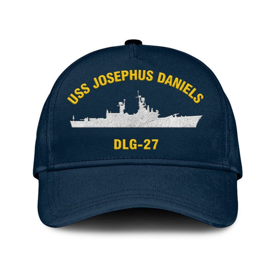 US Navy Ball Caps, Uss Josephus Daniels Dlg-27 Classic Cap, Custom Embroidered Us Navy Ships Classic Baseball Cap, Navy Veteran Ball Caps