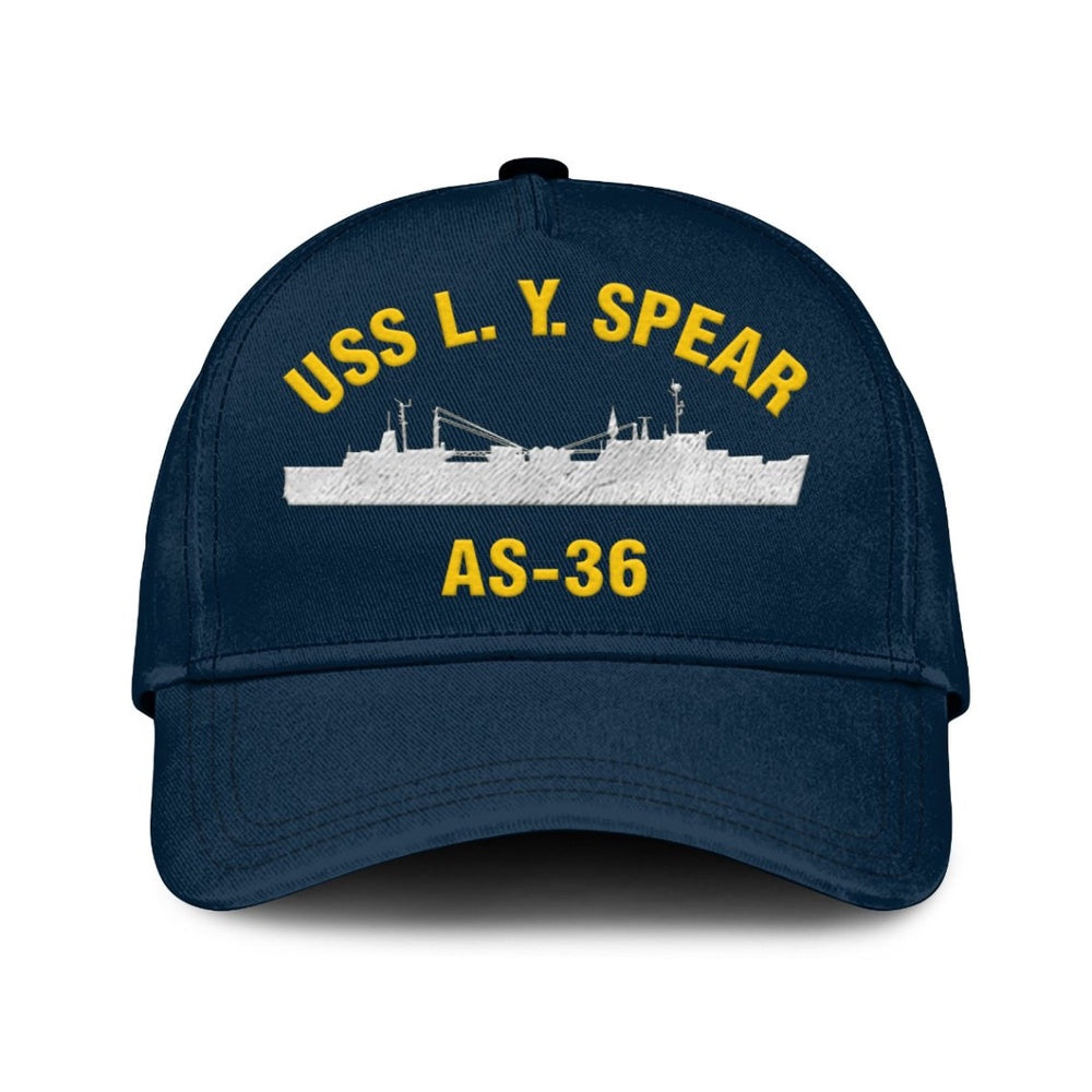 US Navy Ball Caps, Uss L Y Spear (as-36) Classic Cap, Custom Embroidered Us Navy Ships Classic Baseball Cap, Navy Veteran Ball Caps