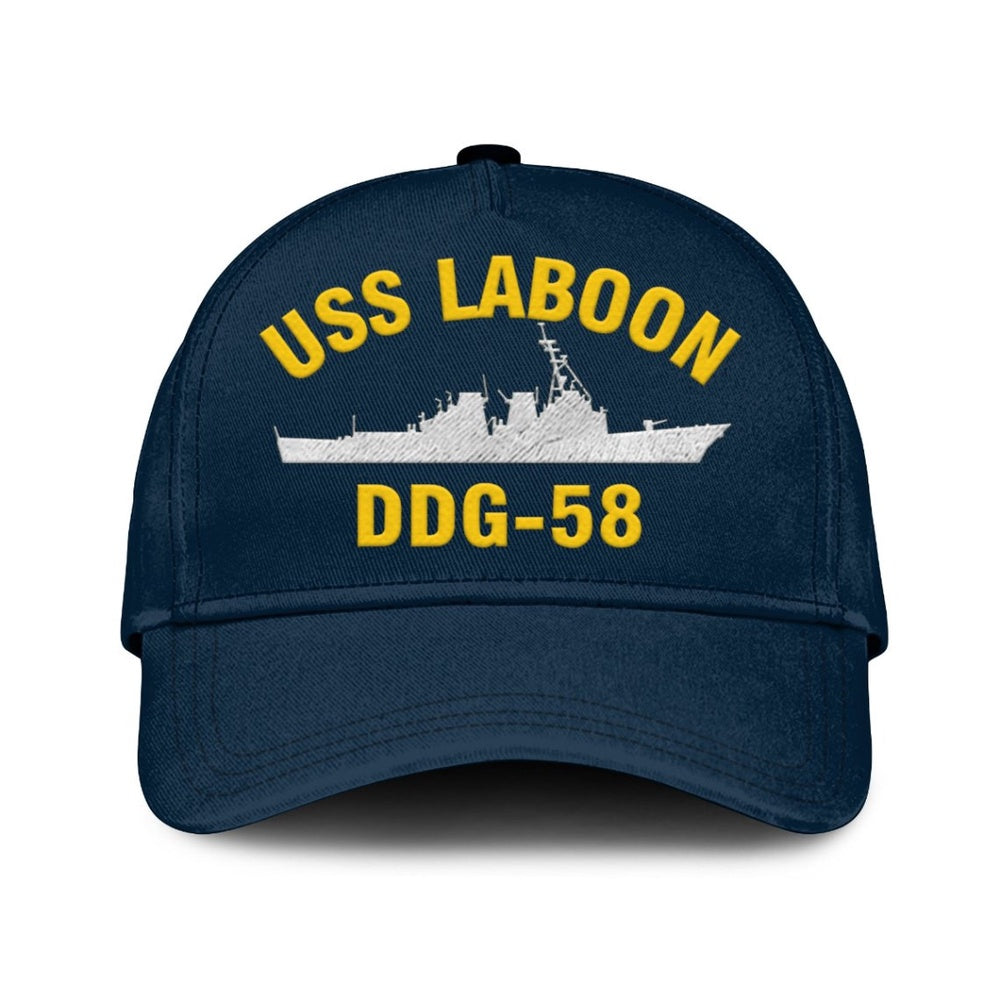 US Navy Ball Caps, Uss Laboon Ddg-58 Classic Cap, Custom Embroidered Us Navy Ships Classic Baseball Cap, Navy Veteran Ball Caps