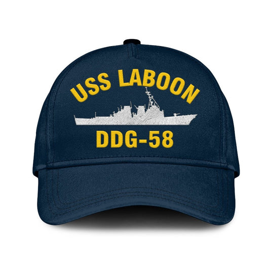 US Navy Ball Caps, Uss Laboon Ddg-58 Classic Cap, Custom Embroidered Us Navy Ships Classic Baseball Cap, Navy Veteran Ball Caps