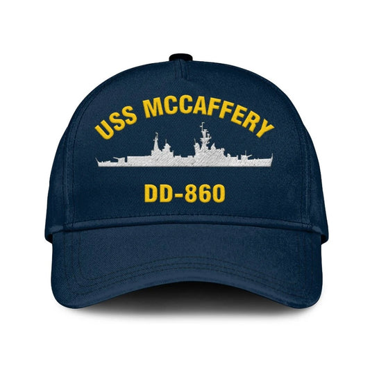 US Navy Ball Caps, Uss Mccaffery Dd-860 Classic Cap, Custom Embroidered Us Navy Ships Classic Baseball Cap, Navy Veteran Ball Caps