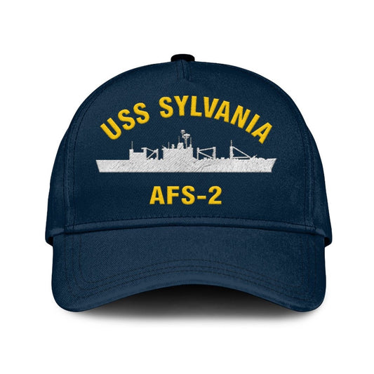 US Navy Ball Caps, Uss Sylvania Afs 2 Classic Cap, Custom Embroidered Us Navy Ships Classic Baseball Cap, Navy Veteran Ball Caps