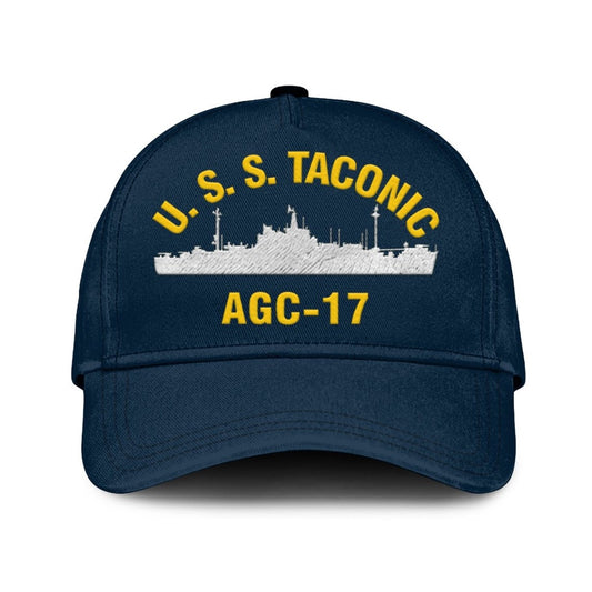 US Navy Ball Caps, Uss Taconic Agc-17 Classic Cap, Custom Embroidered Us Navy Ships Classic Baseball Cap, Navy Veteran Ball Caps
