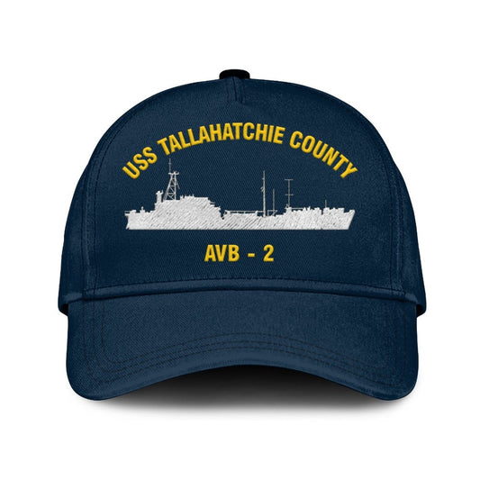 US Navy Ball Caps, Uss Tallahatchie County Avb &#8211 2 Classic Cap, Custom Embroidered Us Navy Ships Classic Baseball Cap, Navy Veteran Ball Caps