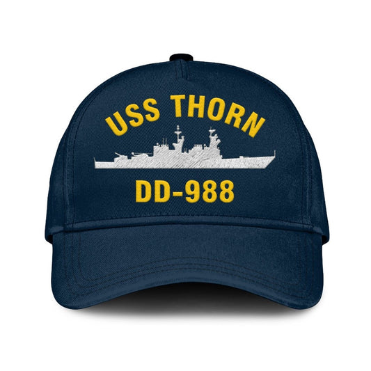 US Navy Ball Caps, Uss Thorn Dd 988_mu Classic Cap, Custom Embroidered Us Navy Ships Classic Baseball Cap, Navy Veteran Ball Caps