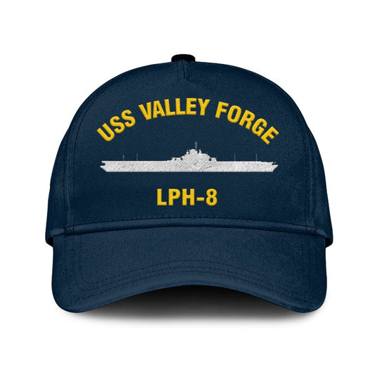 US Navy Ball Caps, Uss Valley Forge Lph-8 Classic Cap, Custom Embroidered Us Navy Ships Classic Baseball Cap, Navy Veteran Ball Caps