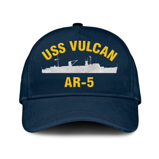 US Navy Ball Caps, Uss Vulcan Ar-5 Classic Cap, Custom Embroidered Us Navy Ships Classic Baseball Cap, Navy Veteran Ball Caps
