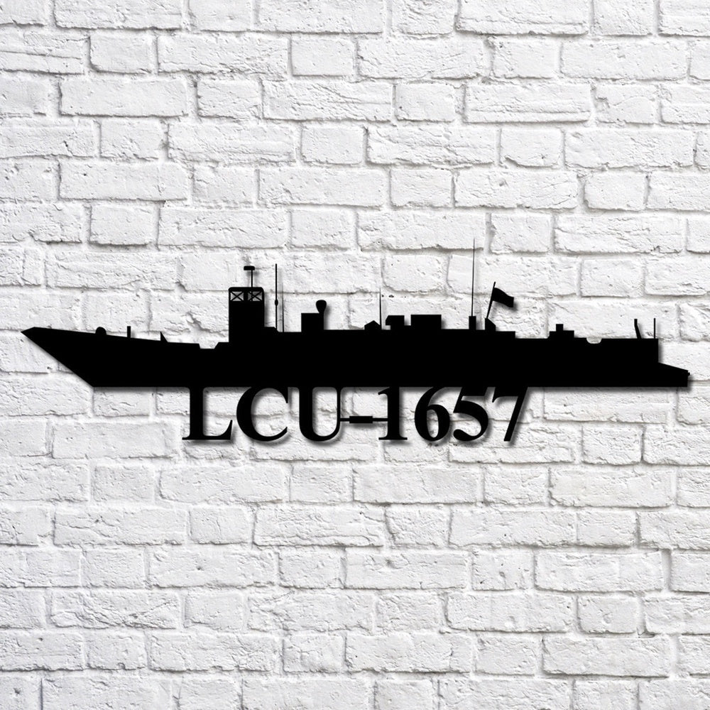 US Navy Metal Sign, Lcu1657 Navy Ship Metal Art, Custom Us Navy Ship Cut Metal Sign, Navy Veteran Metal Sign